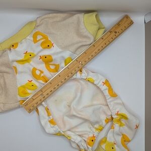 Adorable Yellow Duck Print Baby Romper